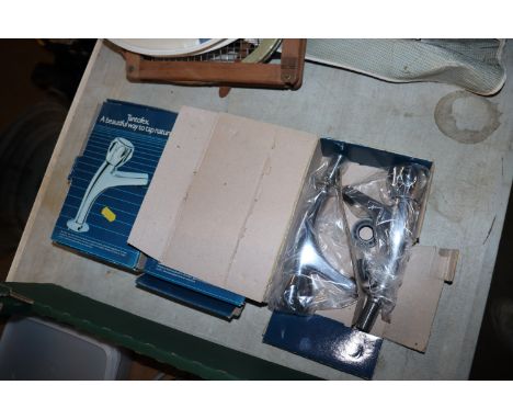 Three boxes of Tanatoflex hot and cold wash basin taps, with original boxes 