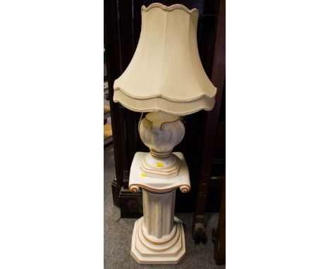 READING LAMP + TABLE LAMP ON PLINTH