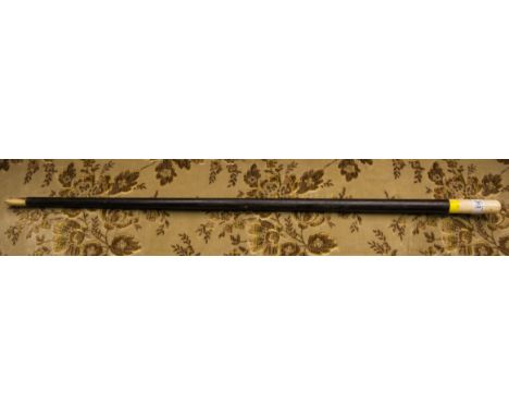 EBONY + IVORY HANDLE WALKING STICK