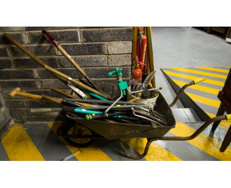 WHEELBARROW WITH QUANTITY OF TOOLS