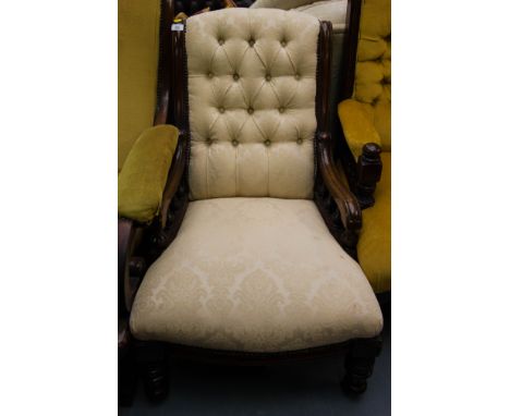 VICTORIAN BUTTON BACK LADIES CHAIR