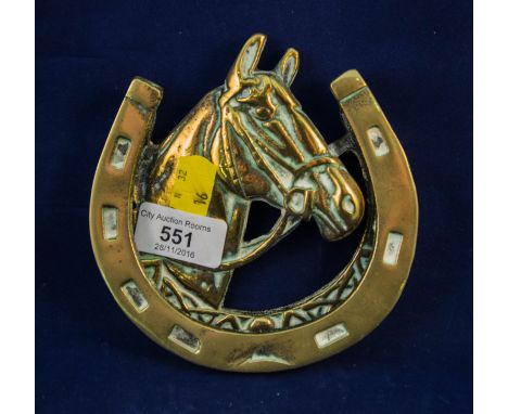 BRASS HORSE DOOR KNOCKER