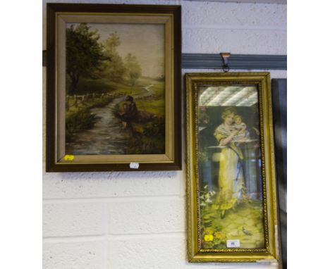 R. CHAPMAN OIL ON CANVAS + PRINT