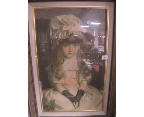 PORTRAIT OF A YOUNG GIRL 
A Coloured Print
72cm x 47cm