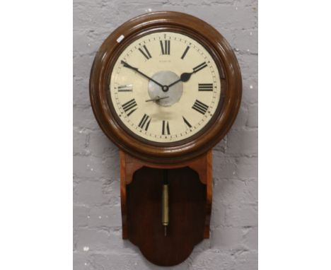 A regulator wall clock with painted dial. 