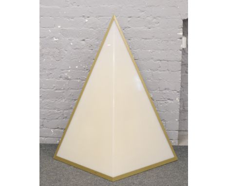 A vintage neon triangular cinema light. height 120cm x 90cm width. 