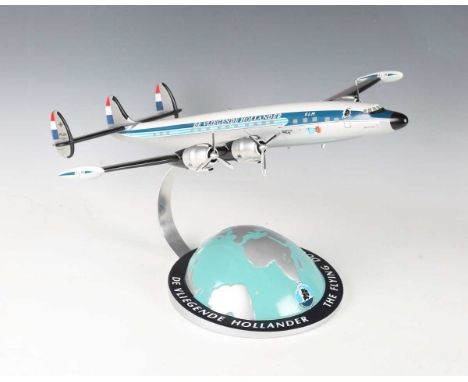 A Socatec 1:72 scale model of a Royal Dutch Airlines The Flying Dutchman, length 48cm, wingspan 51cm, on an around-the-world 