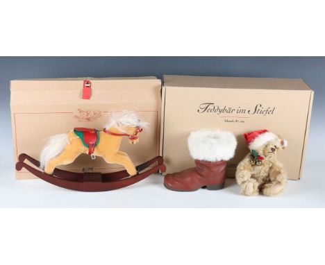 A Steiff limited edition No. 037849 Rocking Horse, boxed with certificate, together with a Steiff limited edition No. 670862 