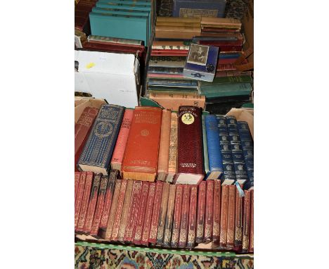 THREE BOXES OF VINTAGE BOOKS, to include reprints of classic literature - The Adventures of Tom Sawyer, Robinson Crusoe, Gull