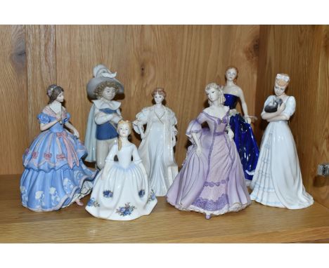 A GROUP OF FIGURINES, comprising Royal Doulton: Olivia HN5114 - Figurine of the Year 2008 with certificate, Kimberley HN3379,