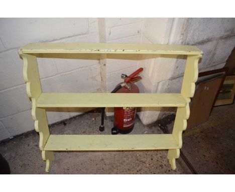 Small painted pine wall shelf