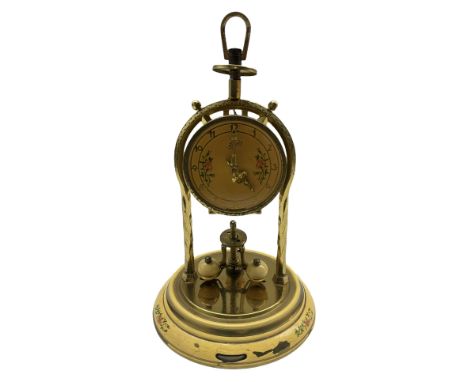 A 20th century 400-day Torsion suspension clock manufactured by the Schatz (Jahresuhrenfabrik) clockmaking company in Triburg