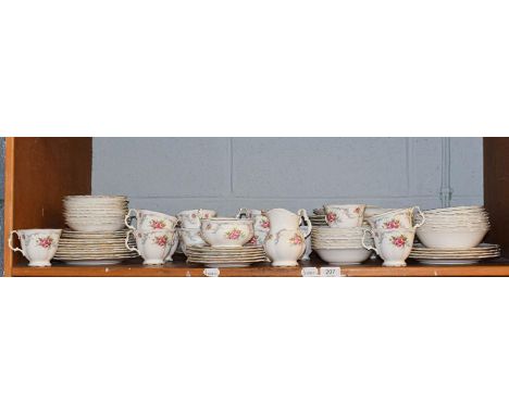 Royal Albert tranquility pattern part tea and dinner service (one shelf)