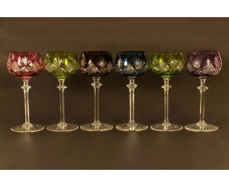 A set of six harlequin hock glasses, a Dresden dish and a quantity of Wedgwood Jasperware together with a box of mixed china 