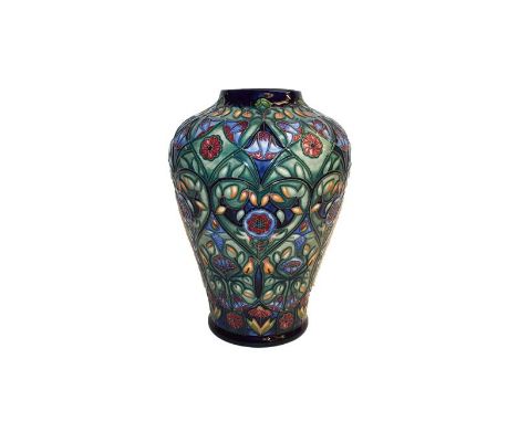 A modern Moorcroft Anatolia pattern vase, designed by Rachel Bishop M.C.C 149, 22cm 