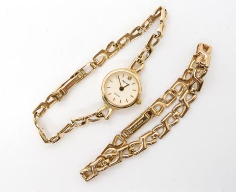 A 9ct gold Accurist watch with matching bracelet, weight together including mechanism 15.3gms Condition Report:Available upon