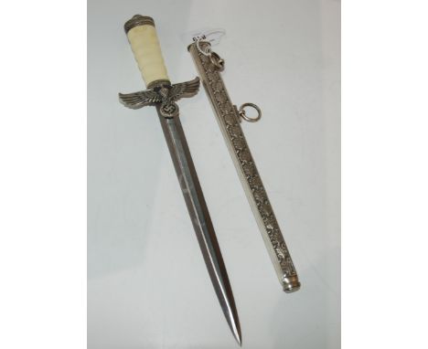 A replica WW2 style German political leader's dagger in scabbard 41 cm o/all length Condition Report:Available upon request