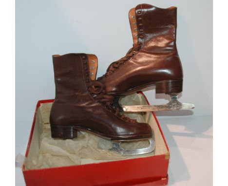 A pair of vintage ladies Olympia Alexander, No.1544 ice skates by Polar, size 6.1/2 Condition Report:Available upon request
