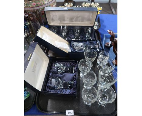 A quantity of Caithness glass to include a Caithness Engraving Seasons glasses, a boxed Caithness Christmas Goblet 1975, a bo
