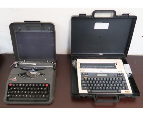 An Empire Aristocrat portable typewriter and a Canon Typestar 5 portable typewriter (2) Condition Report:Available upon reque
