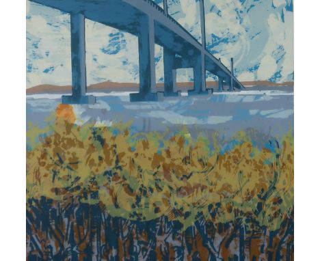 ROB MCINTYRE (SCOTTISH CONTEMPORARY) THE BRIDGE&nbsp; Lithograph, signed lower right, titled, dated (19)88, 25 x 26cm&nbsp; C