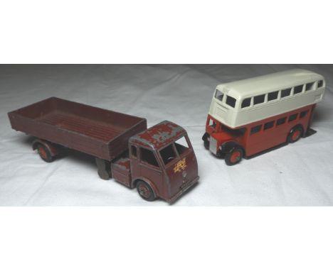 DINKY 29C DOUBLE DECKER BUS + A21 HINDLE SMART LORRY 