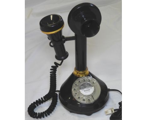 BT BLACK CANDLESTICK TELEPHONE 