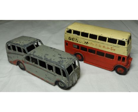 DINKY 29C DOUBLE DECKER BUS + 29F OBSERVATION COACH 