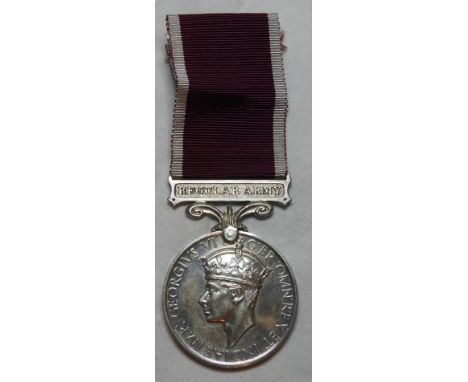 MEDALS - LONG SERVICE & GOOD CONDUCT GEORGE VI REGULAR ARMY BAR 