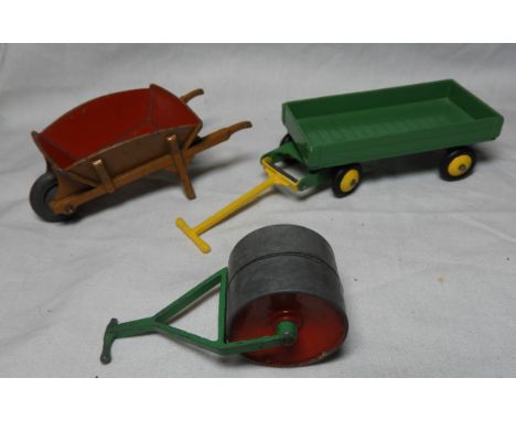 DINKY 105A ROLLER, 1056 WHEELBARROW 105C-4 WHEEL HAND TRUCK 