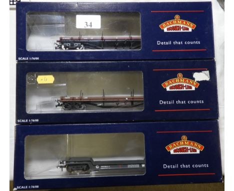 BACHMANN 2 BOLSTER & A WELL WAGON (3) 