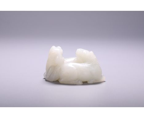 A Chinese jade 'Horse' carving, L 7 - H 4 cm