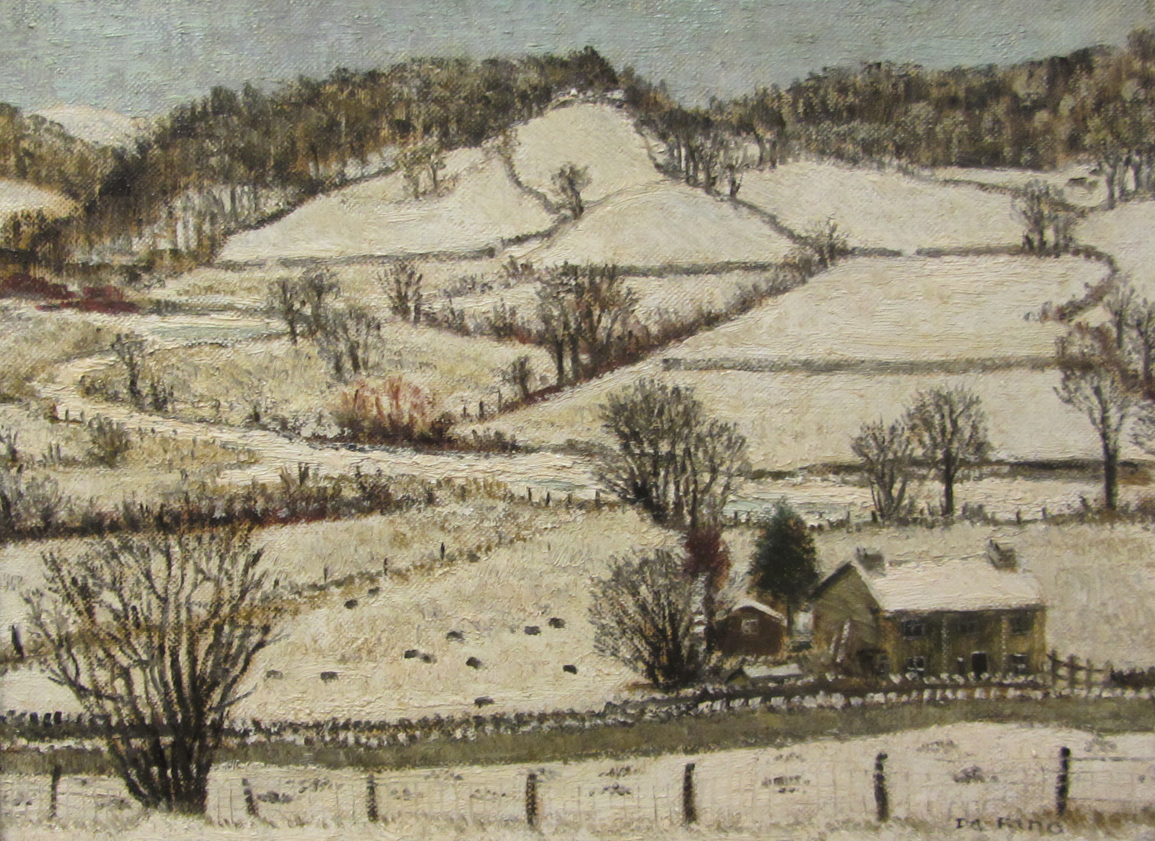 Judith da Fano (British 1919-2000): Winter Landscapes, pair oils on ...