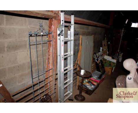 An aluminium step ladder