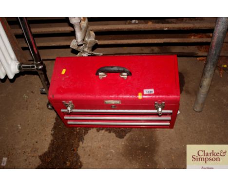 A metal tool box