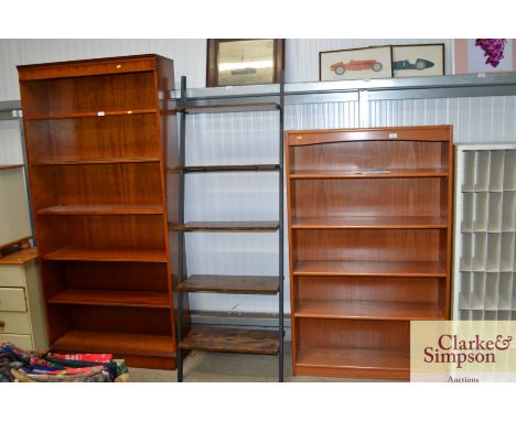 A set of ladder shelves 