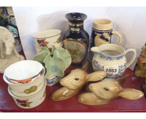 A small quantity of ceramics, including Spode Blue Room jug, etc.