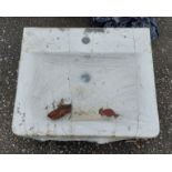 A white ceramic sink