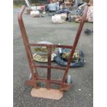 An old metal sack truck