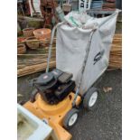 An Allen Scavenger leaf vacuum with Briggs and Stratton engine