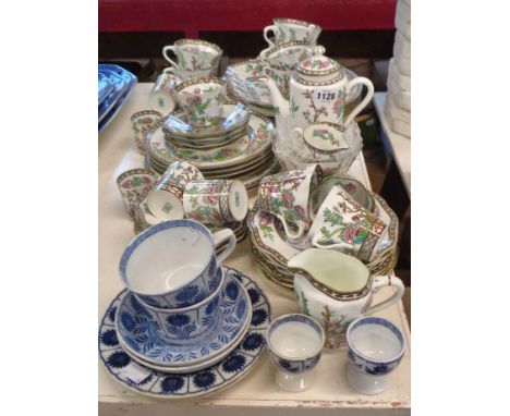 A quantity of Coalport bone china teaware decorated in the 'Indian Tree' pattern including coffee set, teacups and saucers, p