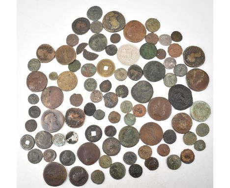 A large collection of 80 Roman Imperial&nbsp; &amp; Republic coinage comprising of coins from the reign of a Valentinian II F