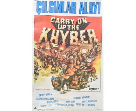 Carry On Up The Khyber (1968) - Rank Organisation - an original Turkish issue one-sheet cinema advertising poster. Featuring 