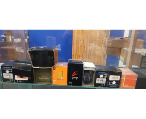 SHELF LOT OF WATCHES