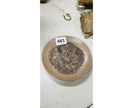 SIGNED POOLE POTTERY BARBARA LINLEY ADAMS FOX DISH