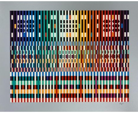 Yacov Agam (b.1928)The Blessing IScreenprint in colours, circa 1990, signed in pencil, numbered from the edition of LXIII, on