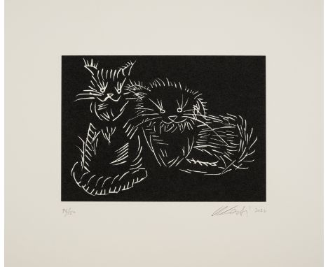 Ai Weiwei (b. 1957)Cats (Black)Screenprint, 2022, signed and dated in pencil, numbered from the edition of 150, published by 