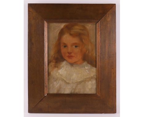 Willem Maris (around) “Portrait of a girl”, oil paint/canvas, h 40 x w 27 cm (provenace; privately owned).