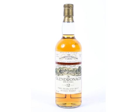 Glendronach original 12 year old pure highland malt scotch whisky, 40% vol, 75cl, c.1980's