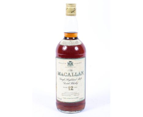 The Macallan, single highland malt scotch whisky, 12 year old, 1 litre, 43% vol